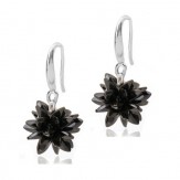 earrings ice flowers black