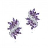 earrings wedding violet