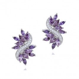 earrings wedding violet