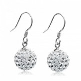 earrings shamballa new silver