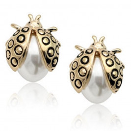 Earrings Ladybugs rose gold