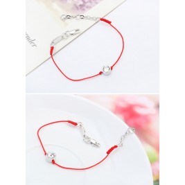 bracelet red kabbalah silver