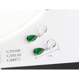 earrings teardrops emerald