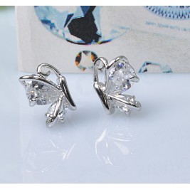 earrings butterflies crystal